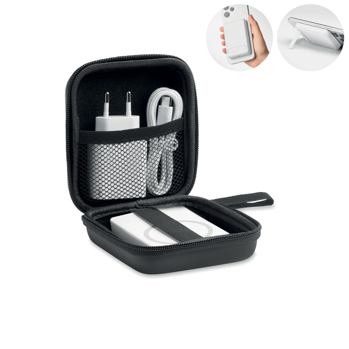 ATLAS - Reise-Set 5000mAh Powerbank - weiß