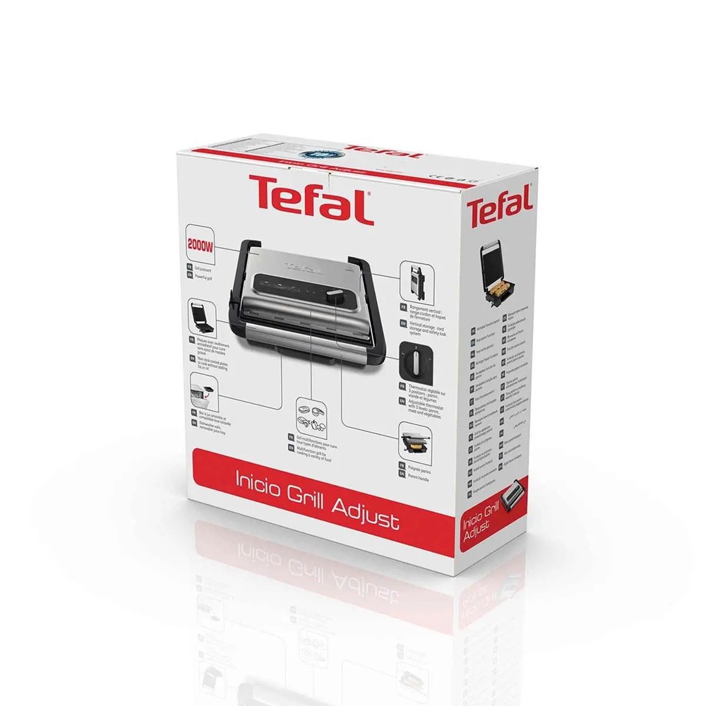 Tefal Inicio Grill Adjust- Silber