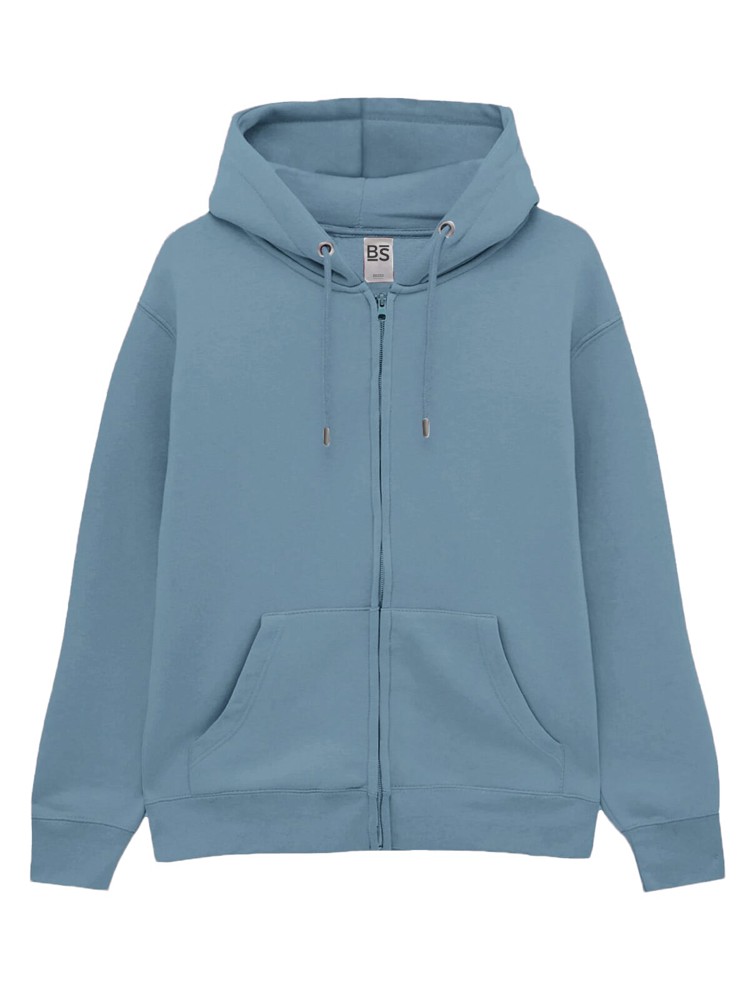 BS Berry Zip Sweater, 80 % Baumwolle, 20 % Polyester - Mittelblau (PMS 2157C)