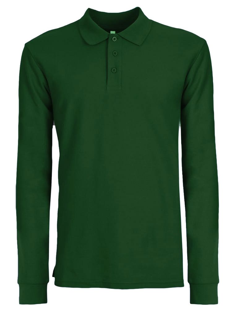 BS Evolution Langarm Polo, 180 gr/m² - Flaschengrün (PMS 2411C)
