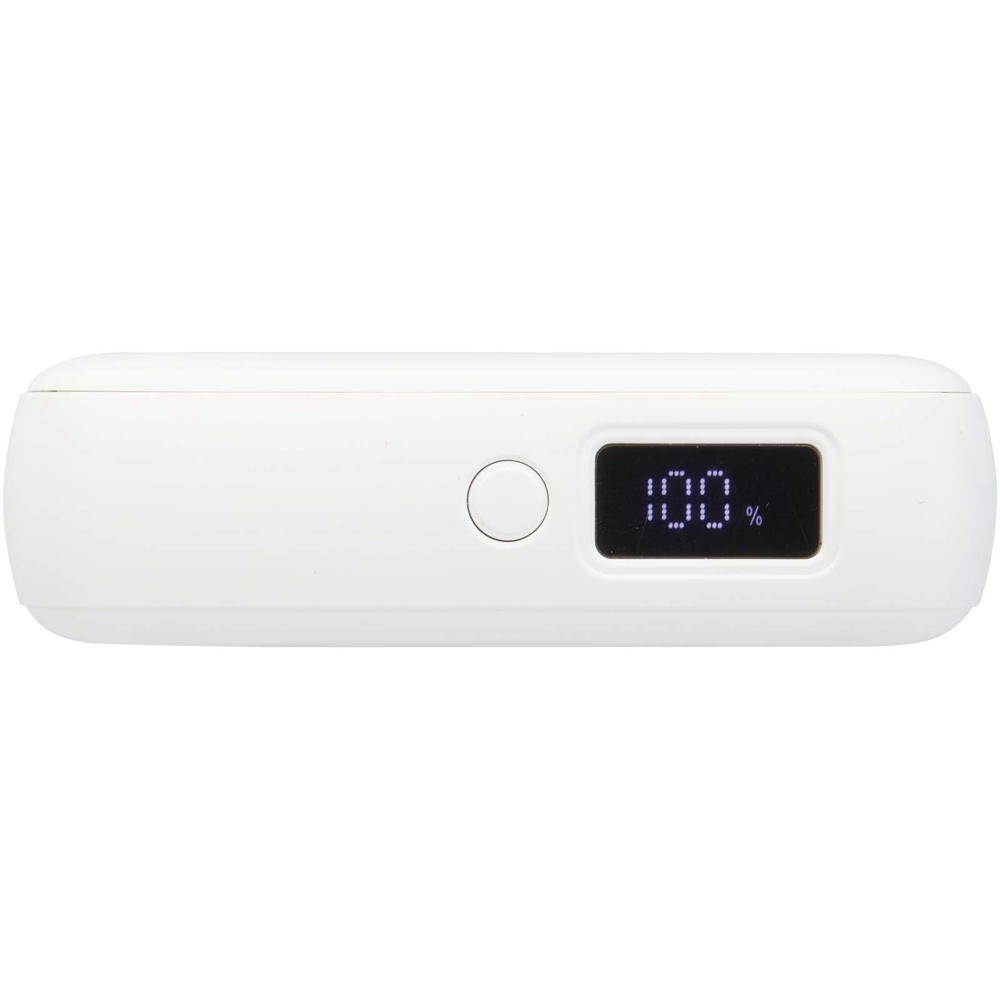 Acrux 35 W 10.000 mAh Tablet Powerbank mit integriertem Typ-C-Kabel aus recyceltem Kunststoff