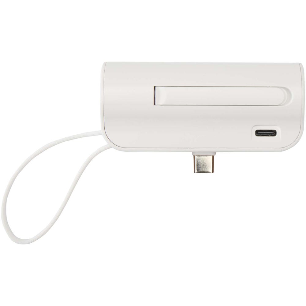 Alnair 10 W 5000 mAh Typ C Powerbank aus recyceltem Kunststoff mit integriertem Klappständer und 2 in 1 Kabel