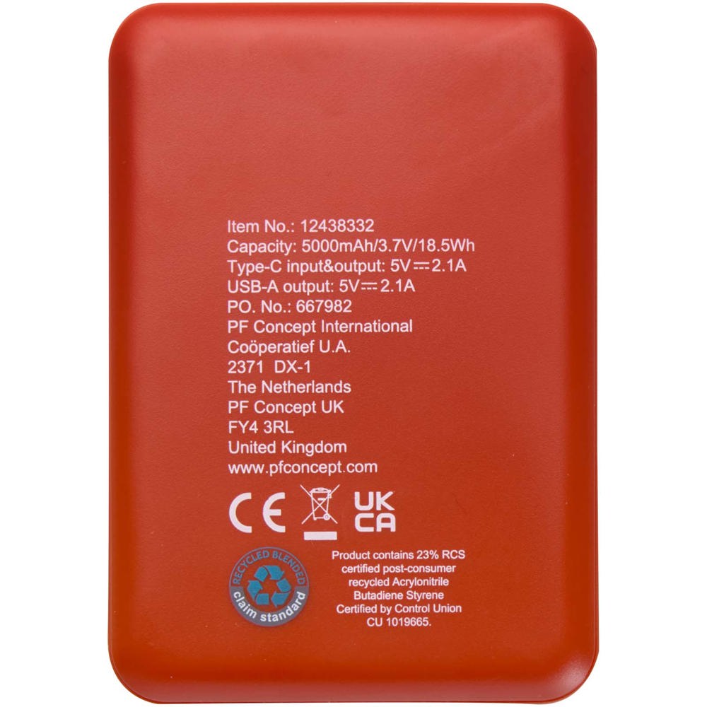 Asama 5000 mAh Typ-C Powerbank aus recyceltem Kunststoff