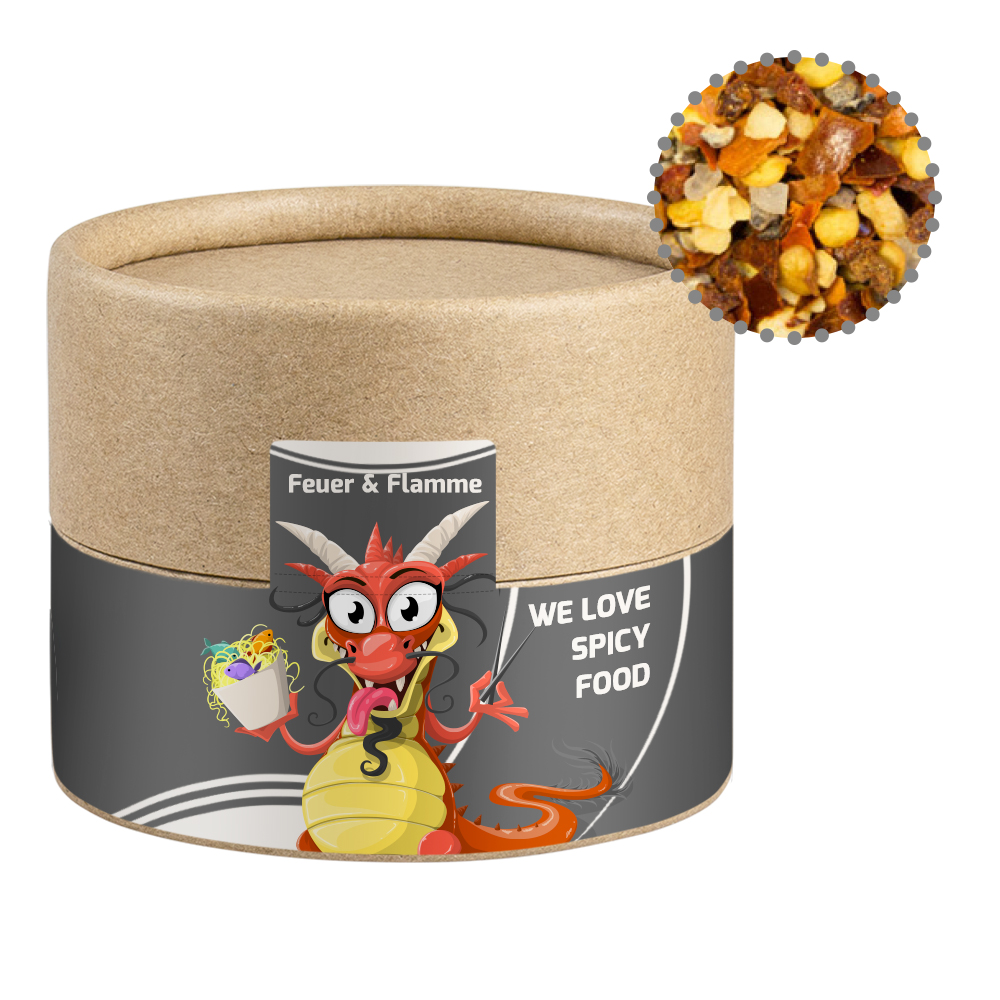 Gewürzmischung Feuer und Flamme, ca. 40g, Kraftpapierdose Mini