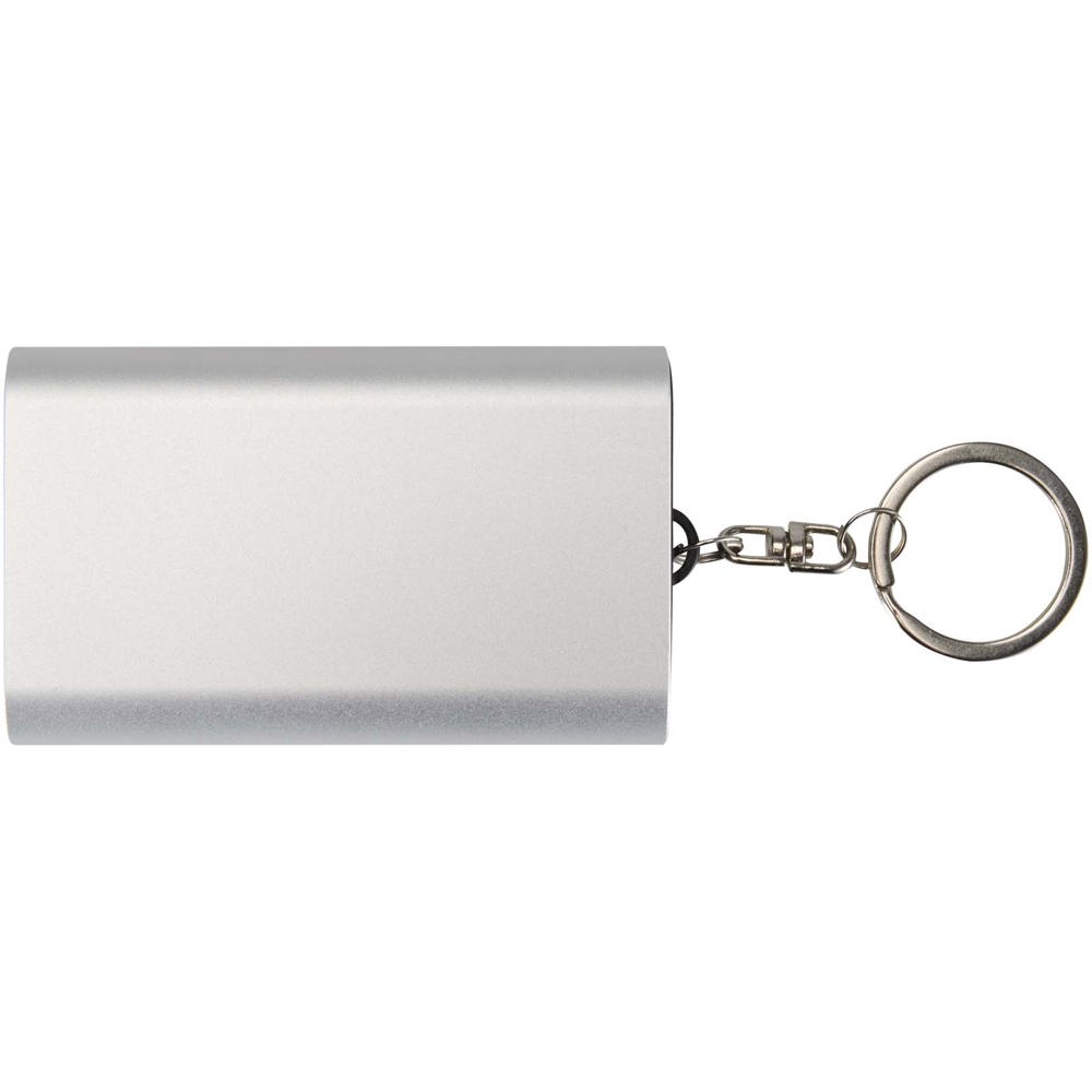 Arcturus 2000 mAh Powerbank aus recyceltem Aluminium mit Schlüsselanhänger