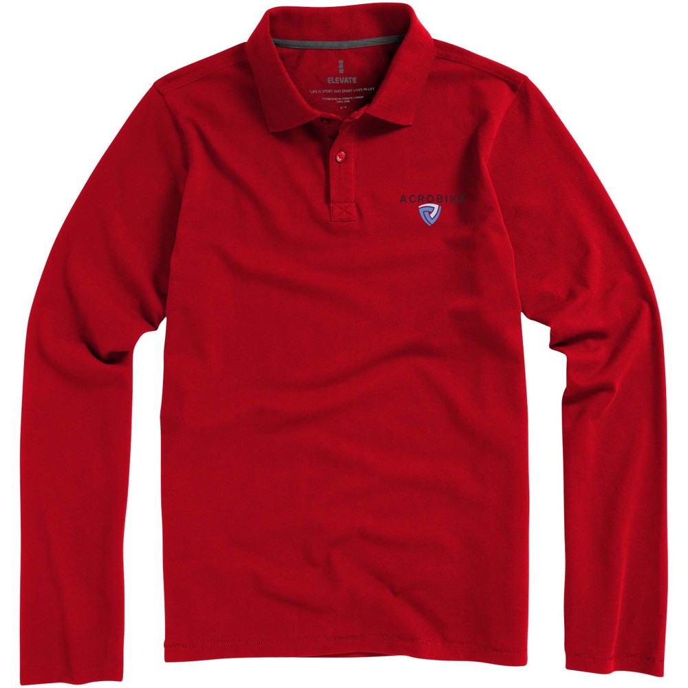 Calgary 180 g/m² Langarm Poloshirt für Herren