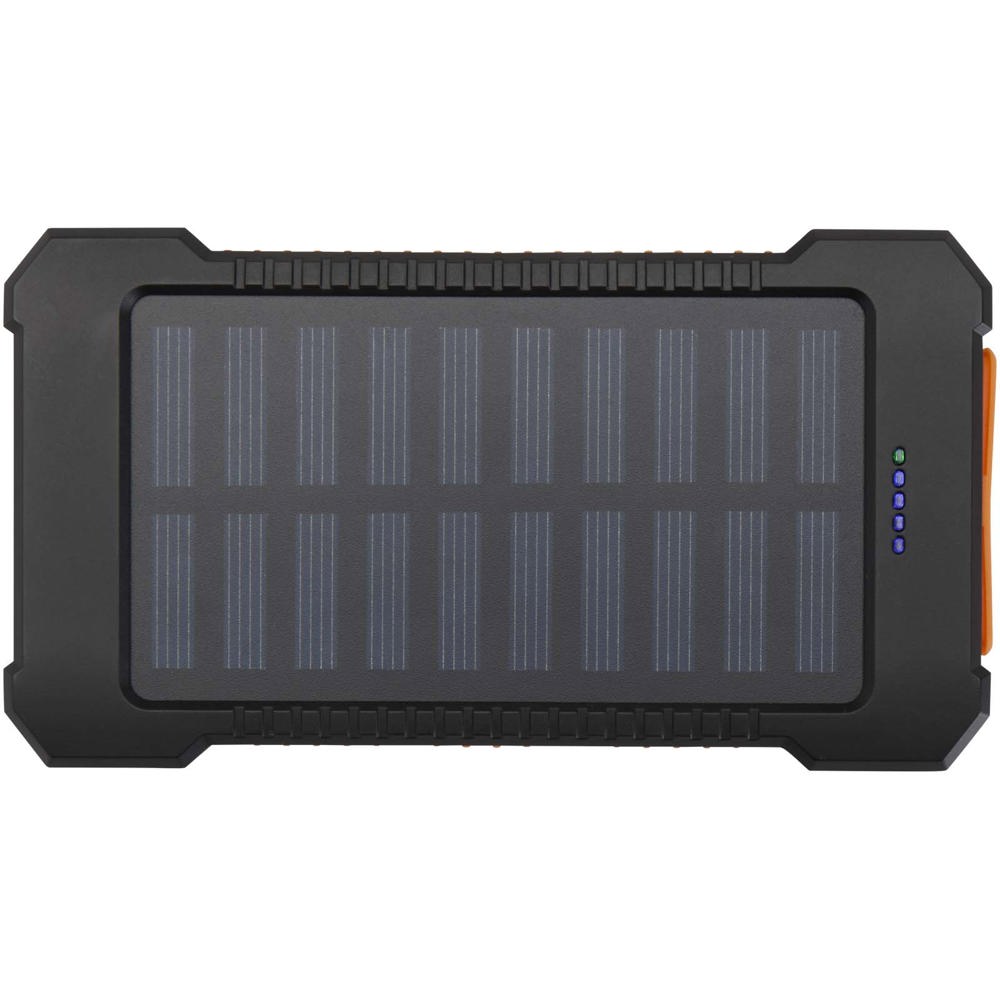 Altair 10 W 5000 mAh robuste Solar Powerbank aus recyceltem Kunststoff mit integrierter Taschenlampe