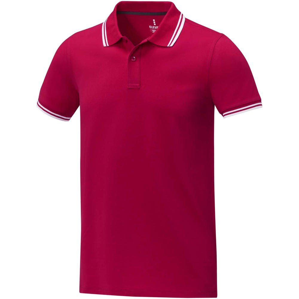Amarago 200 g/m² Polo mit abgesetztem Rand für Herren - Rot