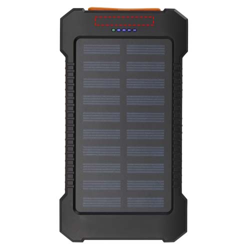 Altair 10 W 5000 mAh robuste Solar Powerbank aus recyceltem Kunststoff mit integrierter Taschenlampe