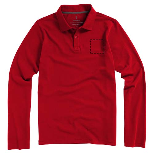 Calgary 180 g/m² Langarm Poloshirt für Herren