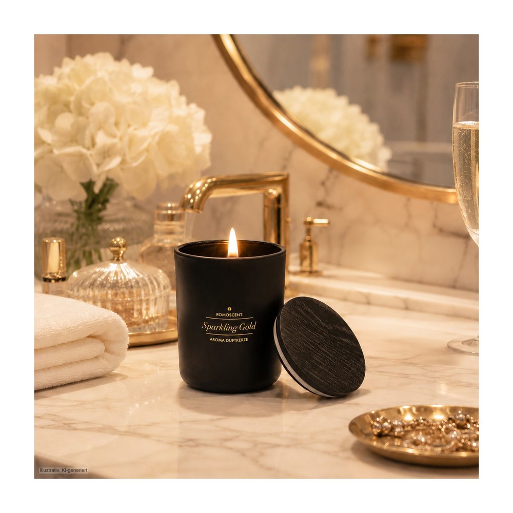 ROMOSCENT® Aromakerze Sparkling Gold